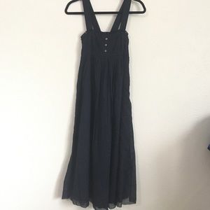 JCrew cotton strappy navy sundress